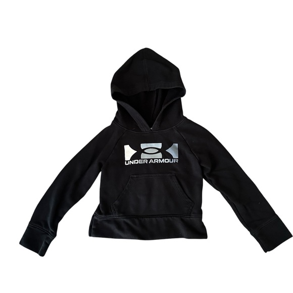 🖤 Under Armour Kids Size 4 Black Hoodie with Logo - Picture 1 of 6